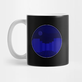 Blue City pixelart Mug